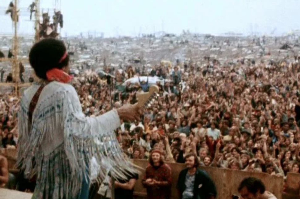 hippie concert in the 60s